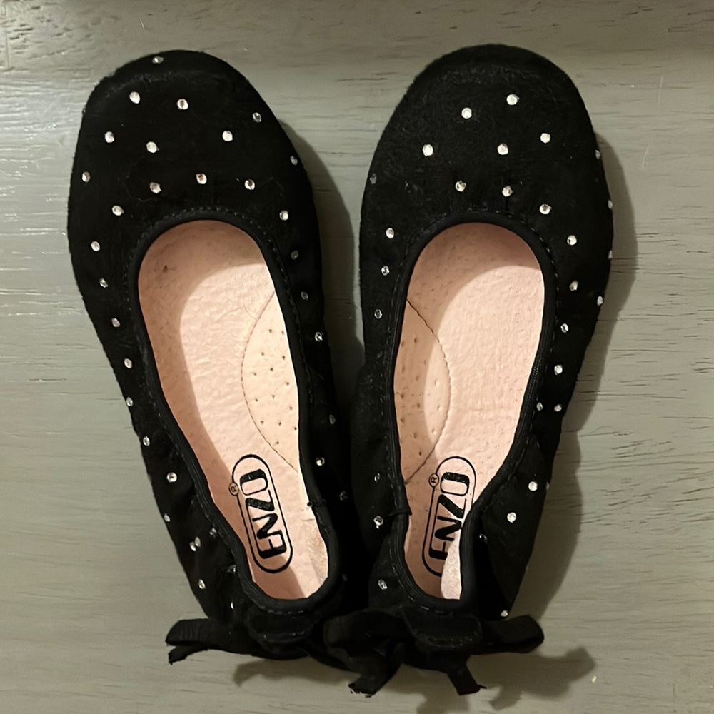 Black dress flats toddler size 9